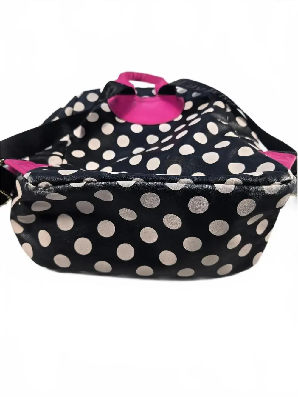Betsey Johnson Polka Dot Mini Backpack Pink Trim Goth Retro